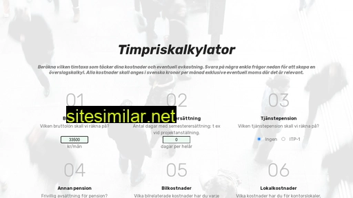 timpriskalkylator.se alternative sites