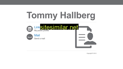 Tommyhallberg similar sites
