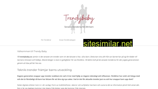 trendybaby.se alternative sites