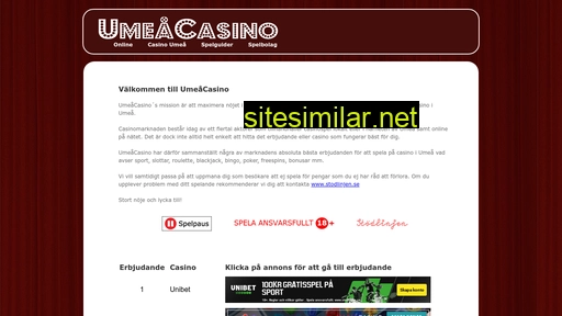 umeascasino.se alternative sites