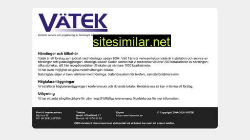 vaetek.se alternative sites