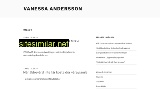 Vanessaandersson similar sites