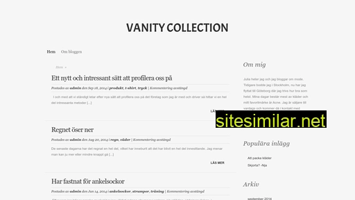vanitycollection.se alternative sites