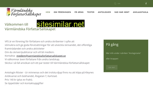 Varmlandskaforfattarsallskapet similar sites