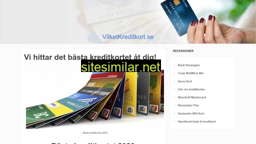 Vilketkreditkort similar sites
