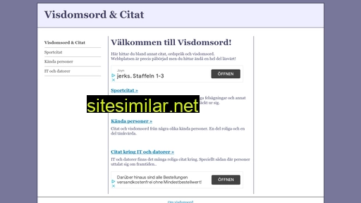visdomsord.se alternative sites