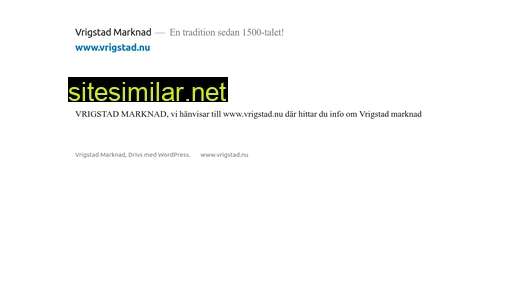 vrigstadmarknad.se alternative sites