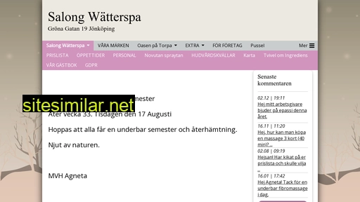 watterspa.se alternative sites