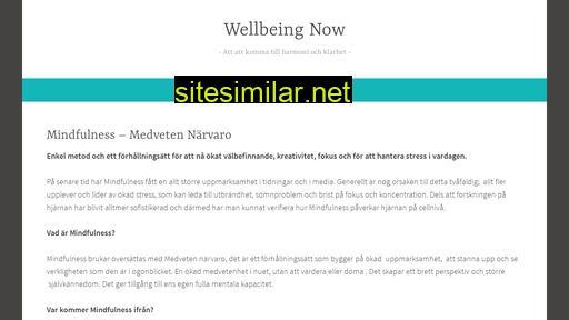 wellbeingnow.se alternative sites