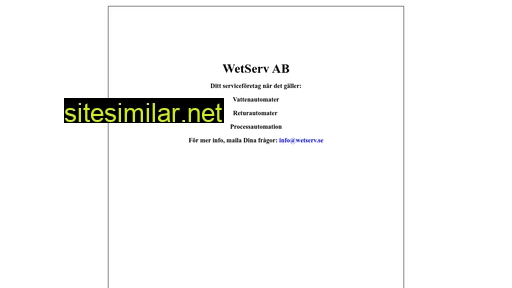 wetserv.se alternative sites