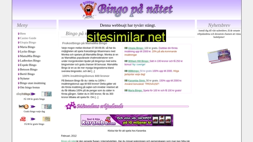 bingo-på-nätet.se alternative sites