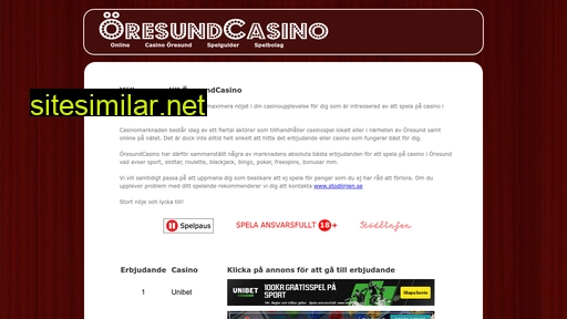casinoöresund.se alternative sites