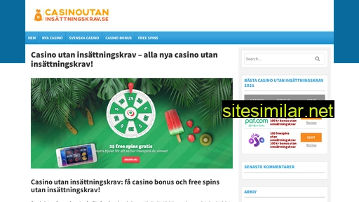 casinoutaninsättningskrav.se alternative sites