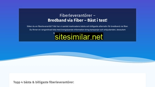 fiberleverantörer.se alternative sites