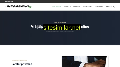 jämförabanklån.se alternative sites