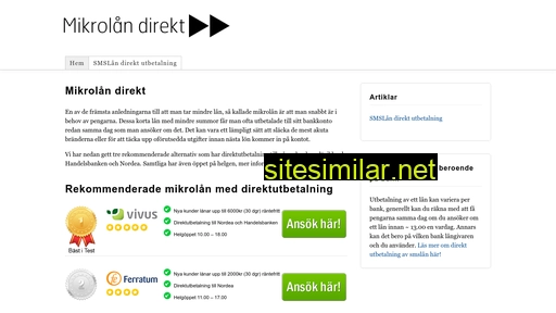 mikrolåndirekt.se alternative sites