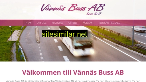 vännäsbuss.se alternative sites