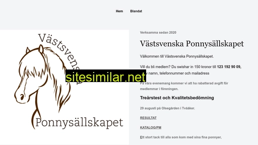västsvenskaponnysällskapet.se alternative sites