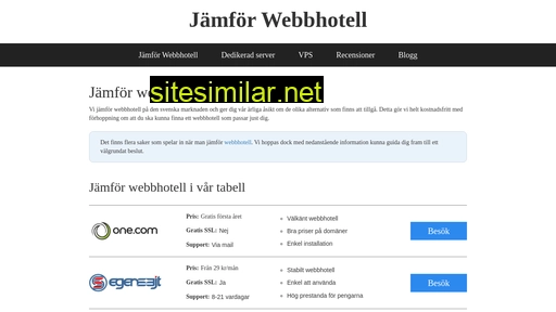 jämförwebbhotell.se alternative sites