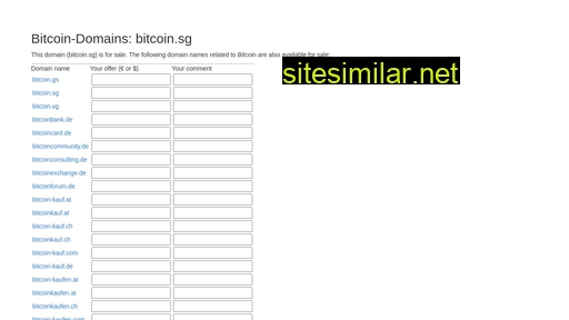bitcoin.sg alternative sites