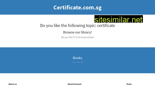 Certificate similar sites