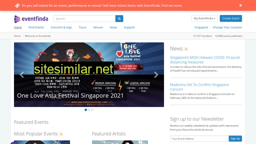 eventfinda.sg alternative sites