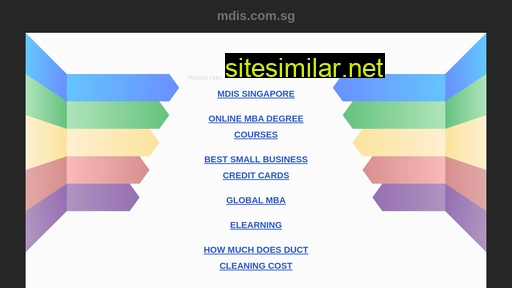 mdis.com.sg alternative sites