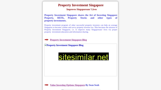 Propertyinvestmentsingapore similar sites