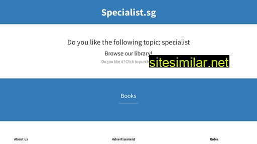 Specialist similar sites