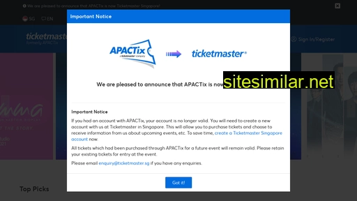 ticketmaster.sg alternative sites