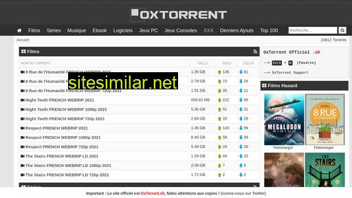 Oxtorrent similar sites