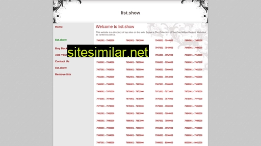 list.show alternative sites