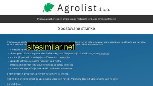 agrolist.si alternative sites