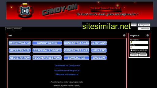 candy-on.si alternative sites