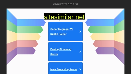 crackstreams.si alternative sites