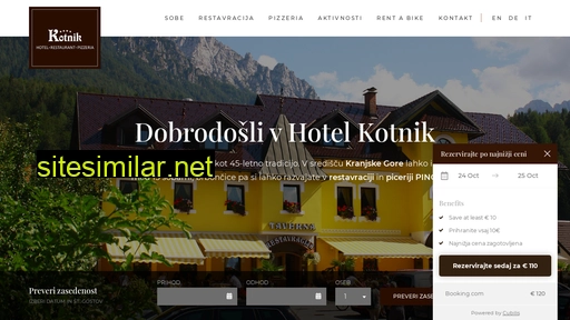 hotel-kotnik.si alternative sites