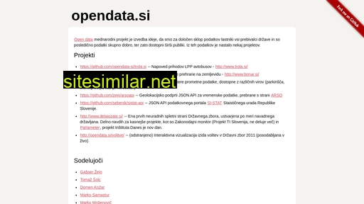opendata.si alternative sites