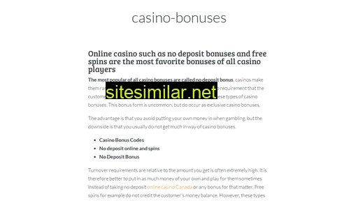 casino-bonuses.site alternative sites