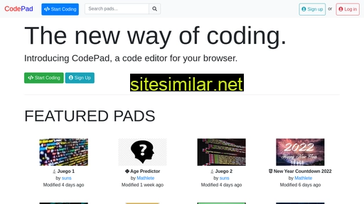 Codepad similar sites