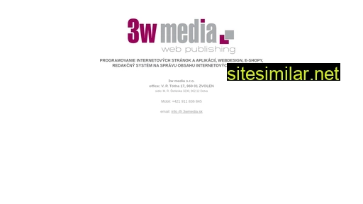 3wmedia.sk alternative sites