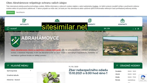 abrahamovce.sk alternative sites