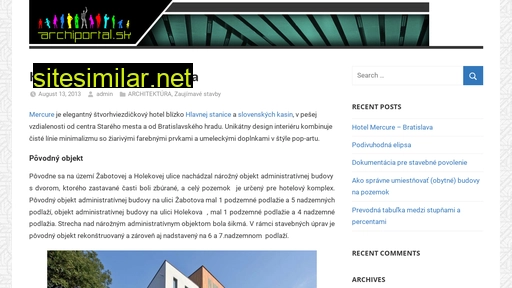 archiportal.sk alternative sites