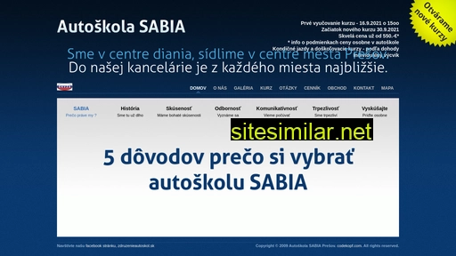autoskola-sabia.sk alternative sites
