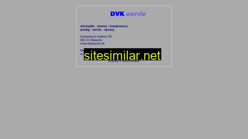 dvkservis.sk alternative sites