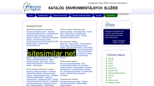 enviroregister.sk alternative sites