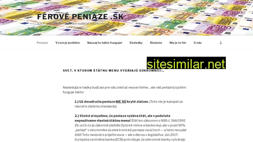 ferovepeniaze.sk alternative sites