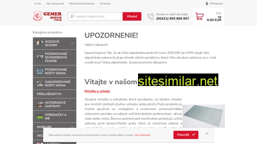 gemerstal.sk alternative sites
