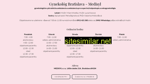 Gynekolog-bratislava similar sites