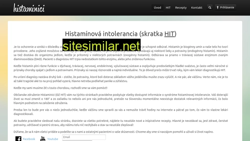 histaminovaintolerancia.sk alternative sites