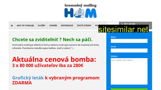 hromadnymailing.sk alternative sites